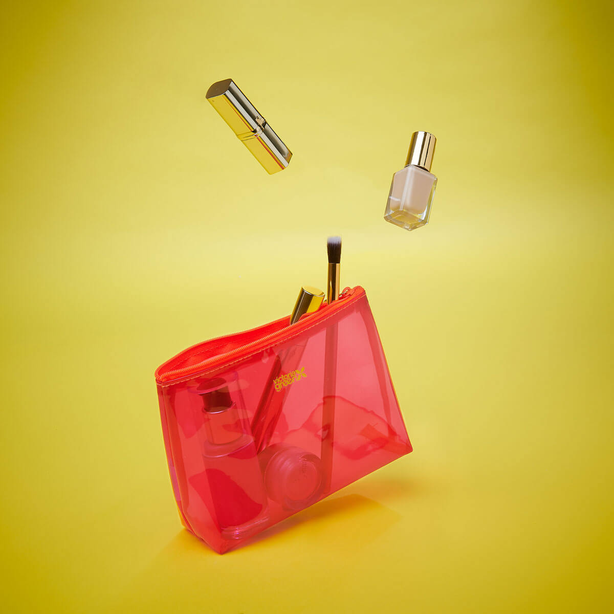 Neon cosmetic store bag