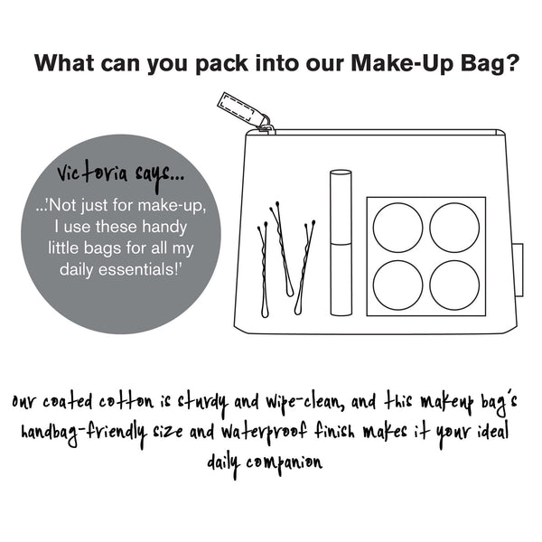 Polka dot make-up bag