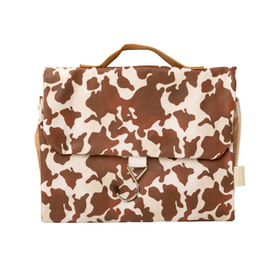 Victoria Green hanging wash bag in leopard print