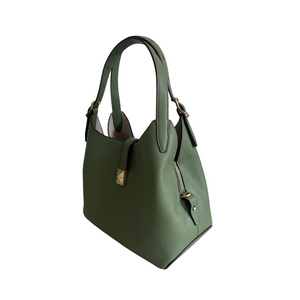 Kate Spade Deco Medium Leather Cross-Body Tote Bag | Olive Leaf