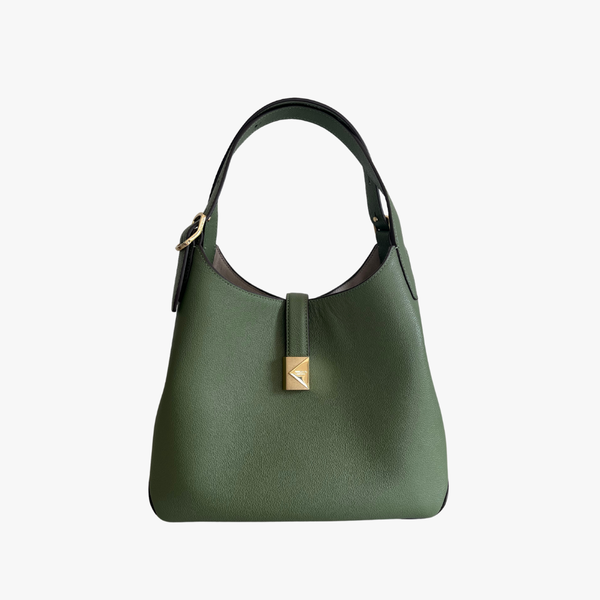 Kate Spade Deco Medium Leather Cross-Body Tote Bag | Olive Leaf