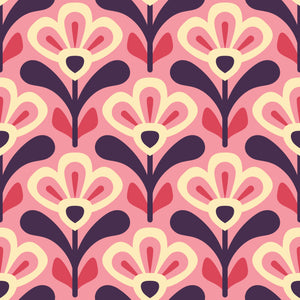 Threefold Hanging Wash Bag - Pink Deco Lily