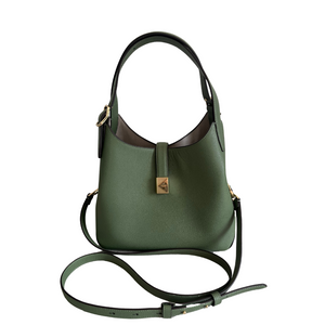 Kate Spade Deco Medium Leather Cross-Body Tote Bag | Olive Leaf