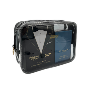 Small Clear Beauty Kit Case - Black Bag