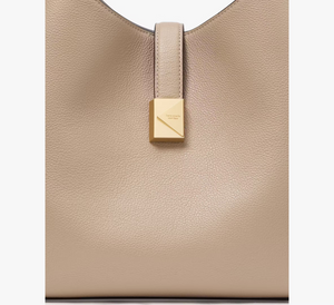 Kate Spade Deco Medium Leather Cross-Body Tote Bag | Timeless Taupe