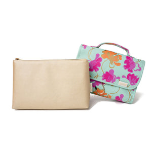 'Emma' 3-in-1 Hanging Wash Bag in Flowing Floral