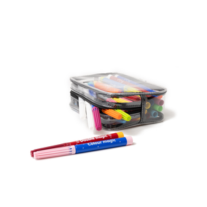 Small Clear Beauty Kit Case - Black Bag