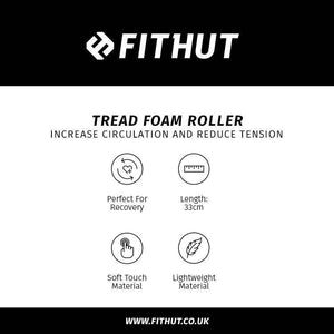 FitHut Foam Roller with Tread - Black