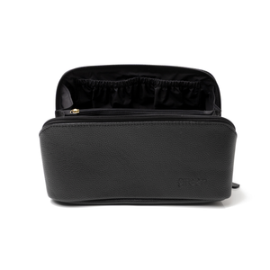 'Freya' Fold-Out Makeup Bag in Black