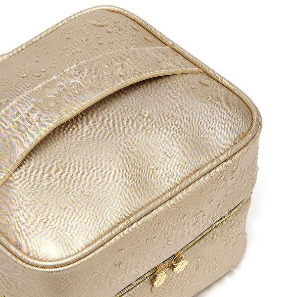 'Reese' Folding Vanity Case in Gold