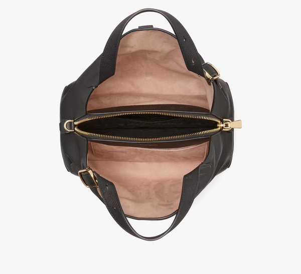 Kate Spade Deco Medium Leather Cross-Body Tote Bag | Black