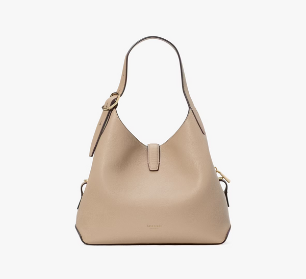 Kate Spade Deco Medium Leather Cross-Body Tote Bag | Timeless Taupe