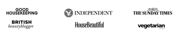 Victoria Green wash bags and makeup bags press cuttings