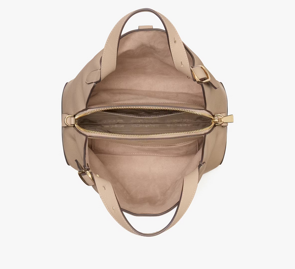 Kate Spade Deco Medium Leather Cross-Body Tote Bag | Timeless Taupe