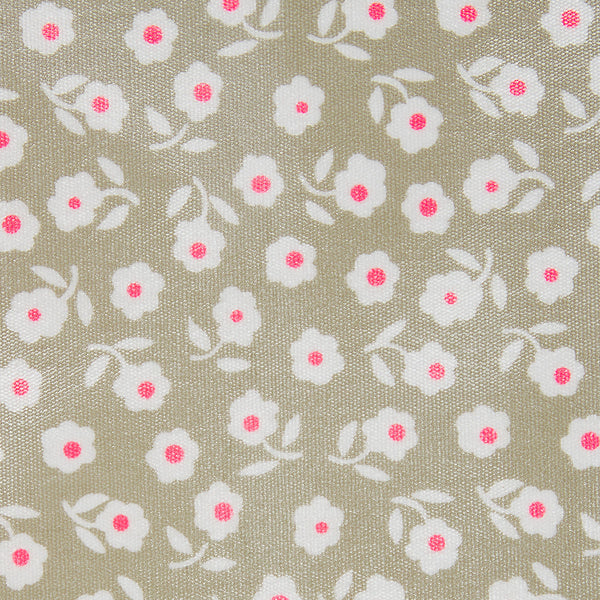close up fabric detail of waterproof daisy sage 