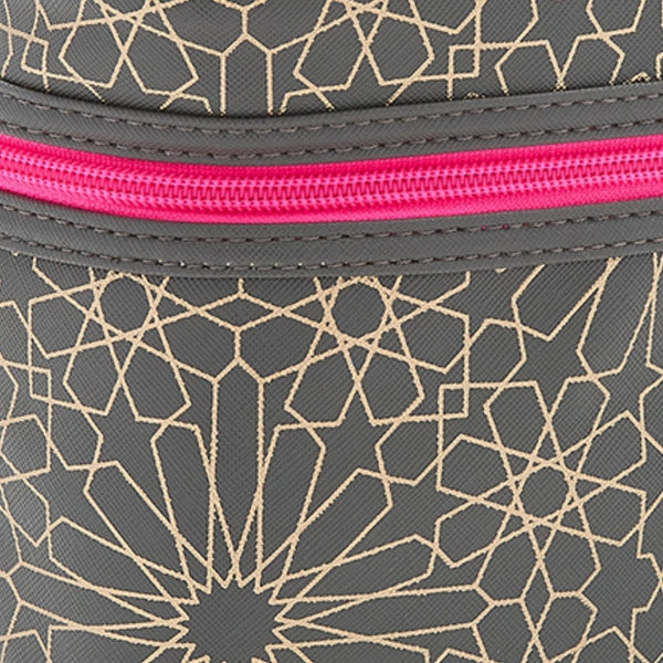vanity case in charcoal grey detail
