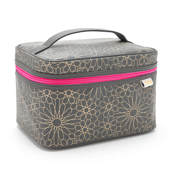 vanity case in mandala charcoal print