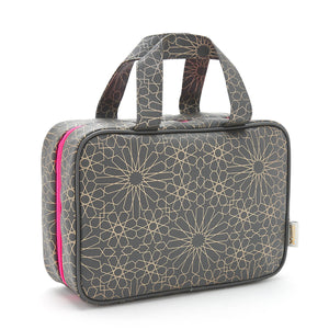 Faith folding wash bag in charcoal mandala