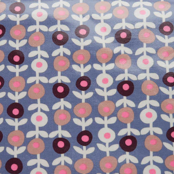 detail of pvc fabric of vanity case in lorton smoke pattern