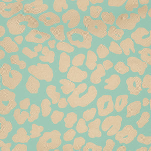 Green and gold waterproof print fabric for ladies wash bag