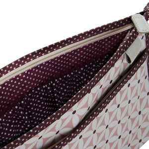 travel wash bag interior pink starflower blush print