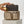 Large wash bag iris in gold with two front pockets