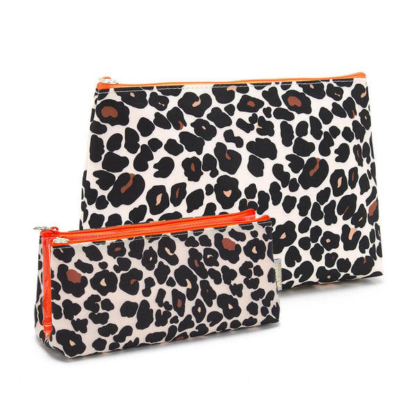 makeup bag set in leopard print