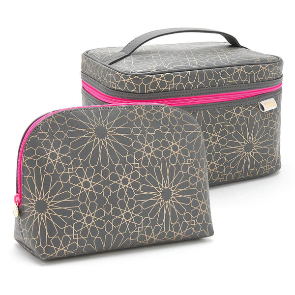 vanity case and large makeup bag set